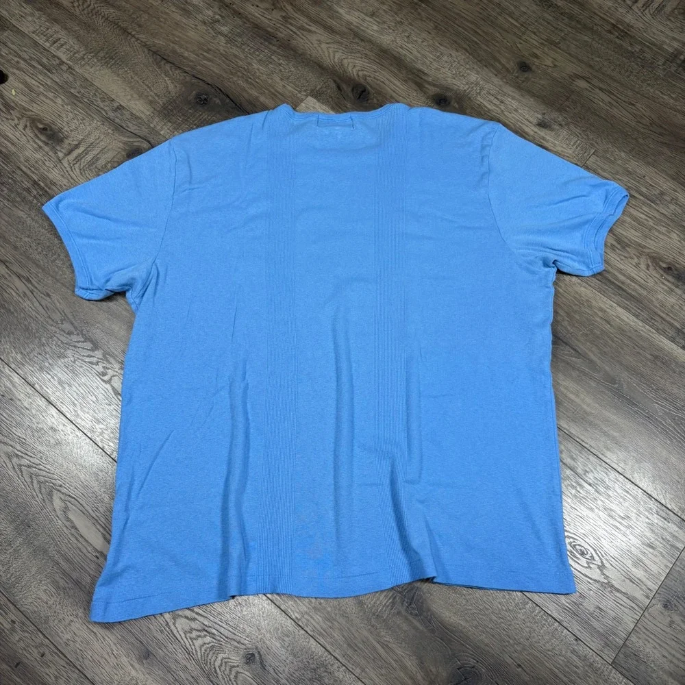 Polo Ralph Lauren Mens XXL Textured Ribbed Cotton T-Shirt‎ Short Sleeve